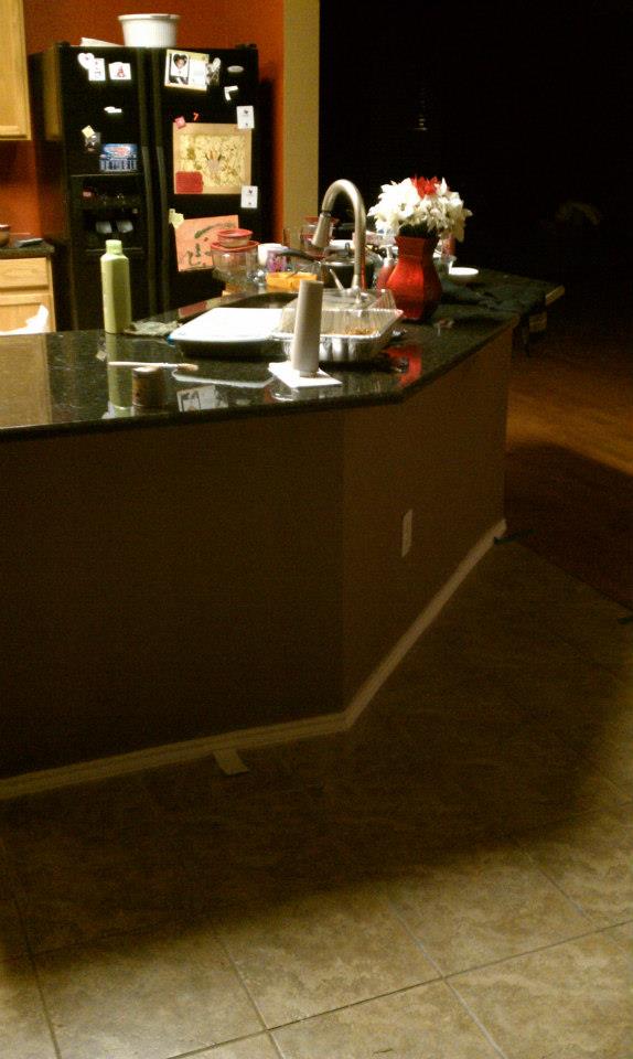 After picture Modern flat granite bar top and open-concept kitchen by The Contractor INC